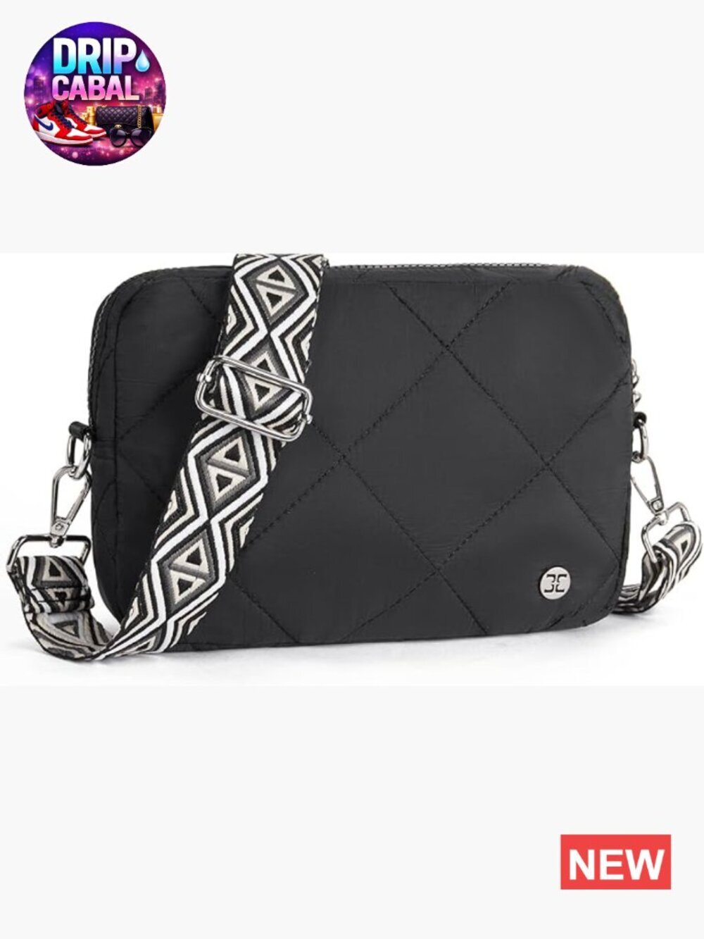 Quilted Nylon Crossbody Bag Puffer Lightweight Shoulder Purse